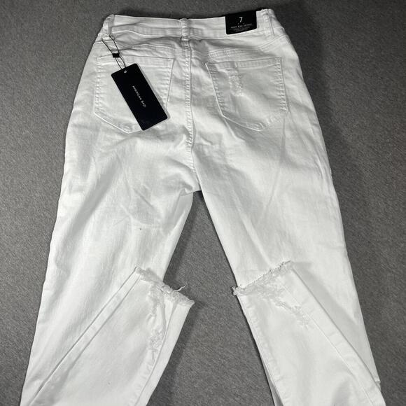 NWT American Bazi Girls Size 7 White High Rise Skinny Jeans Size 7 - Picture 8 of 8
